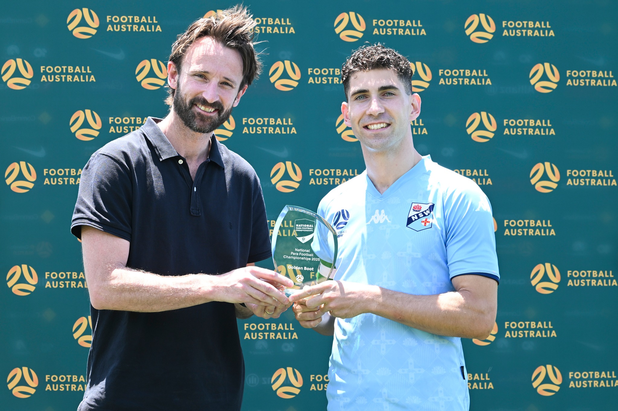 a man holding a sign