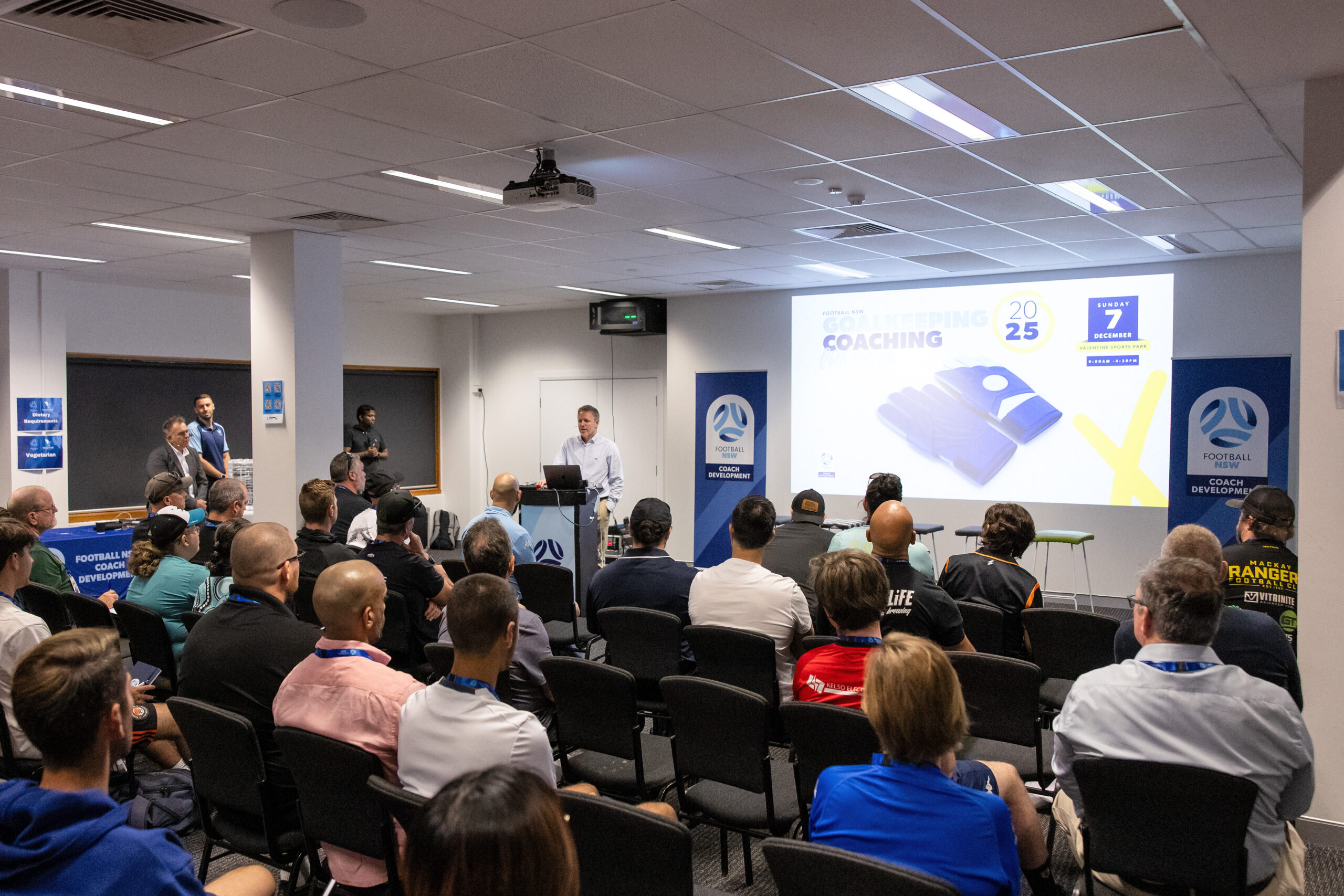 a group of people in a room