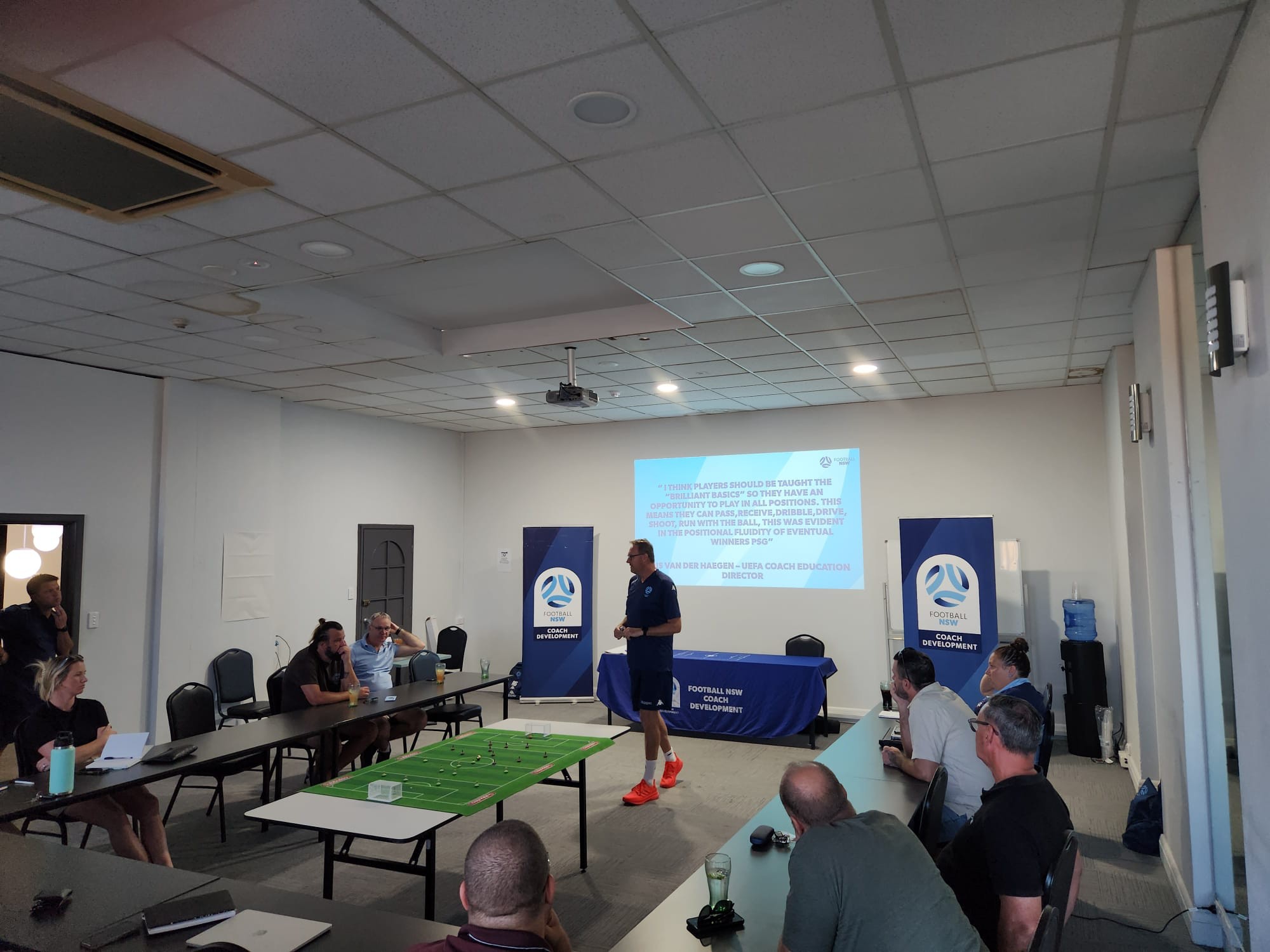 a group of people in a room